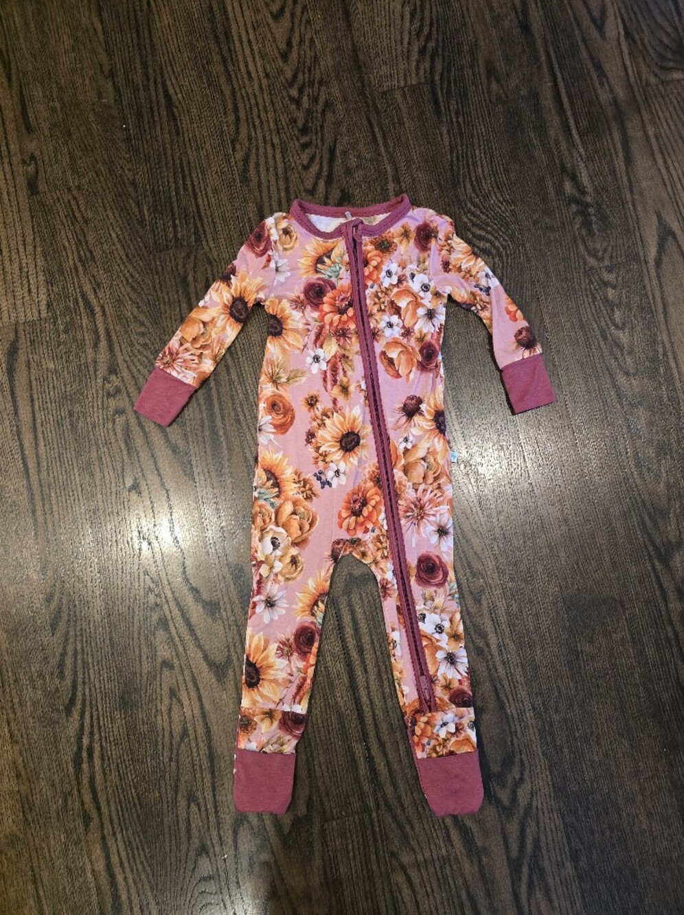Posh Peanut FALL Floral Footie Pajama Baby 9-12M